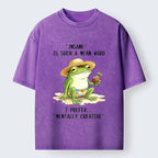 Kyoto-Lion Mentally Creative Beach Frog Washed T-Shirt