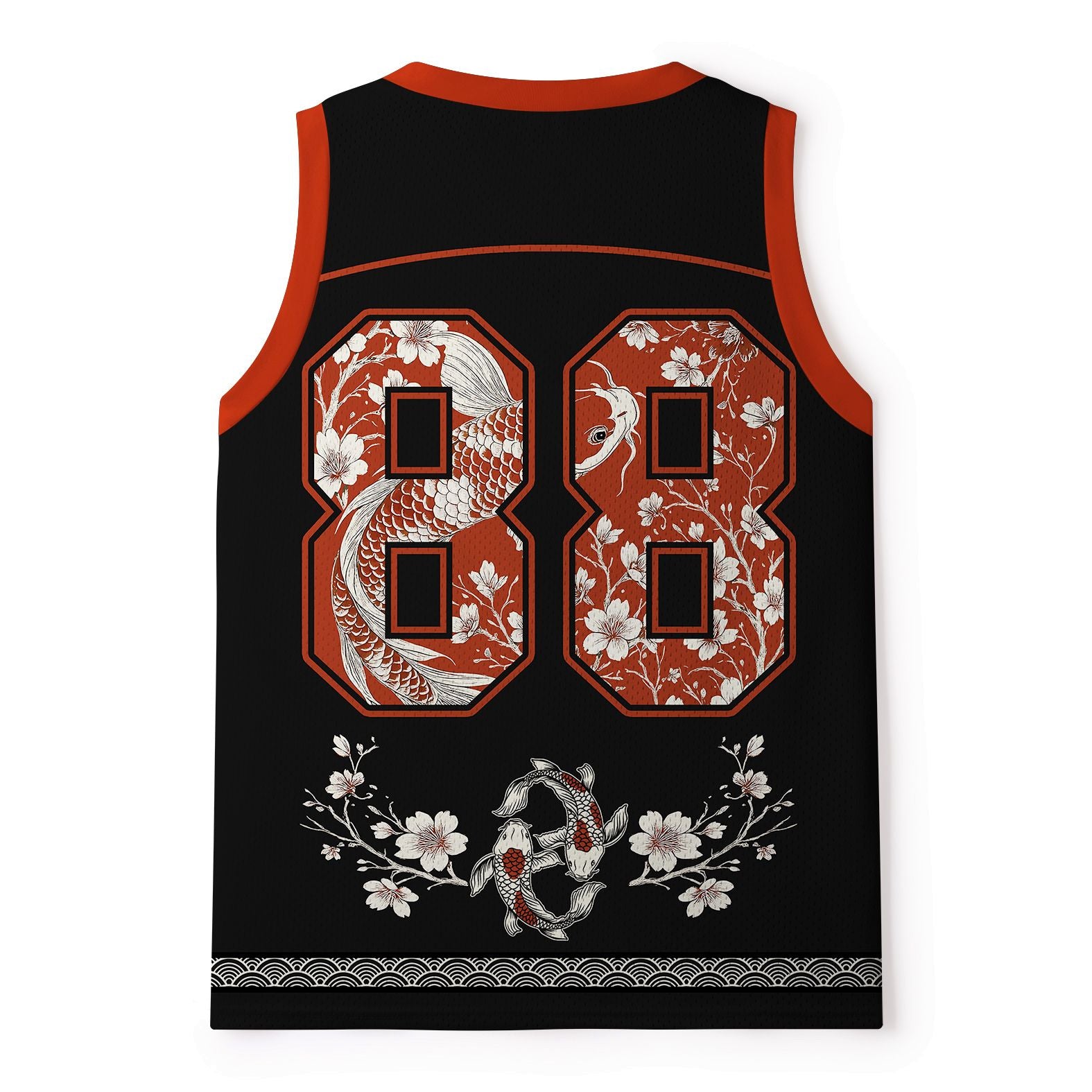 Vintage Sakura Koi Mesh Tank Top for Summer
