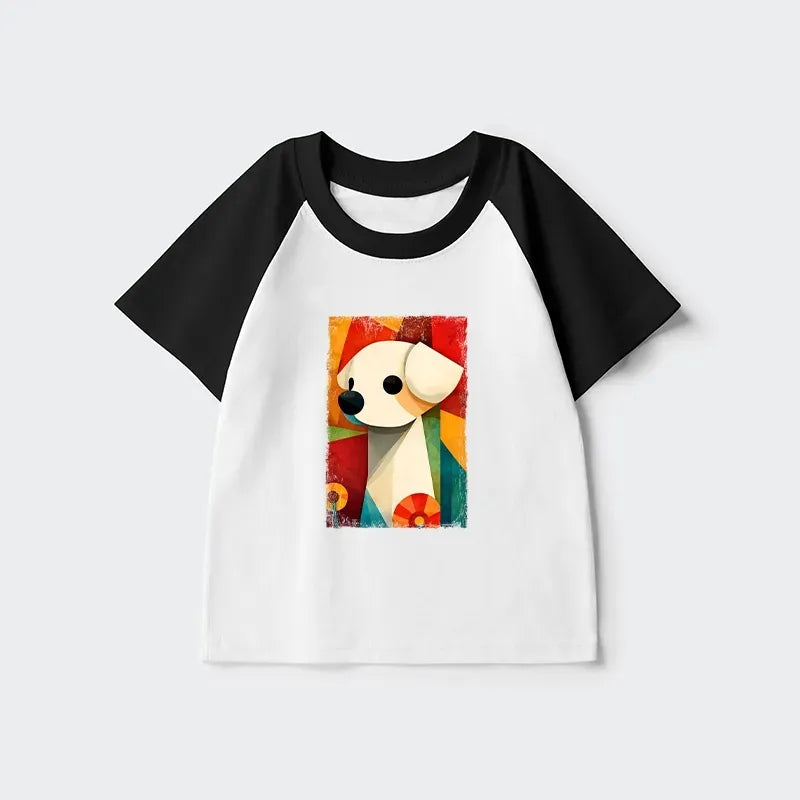 Cute Puppy Art Unisex Kids Tee with Free Shipping