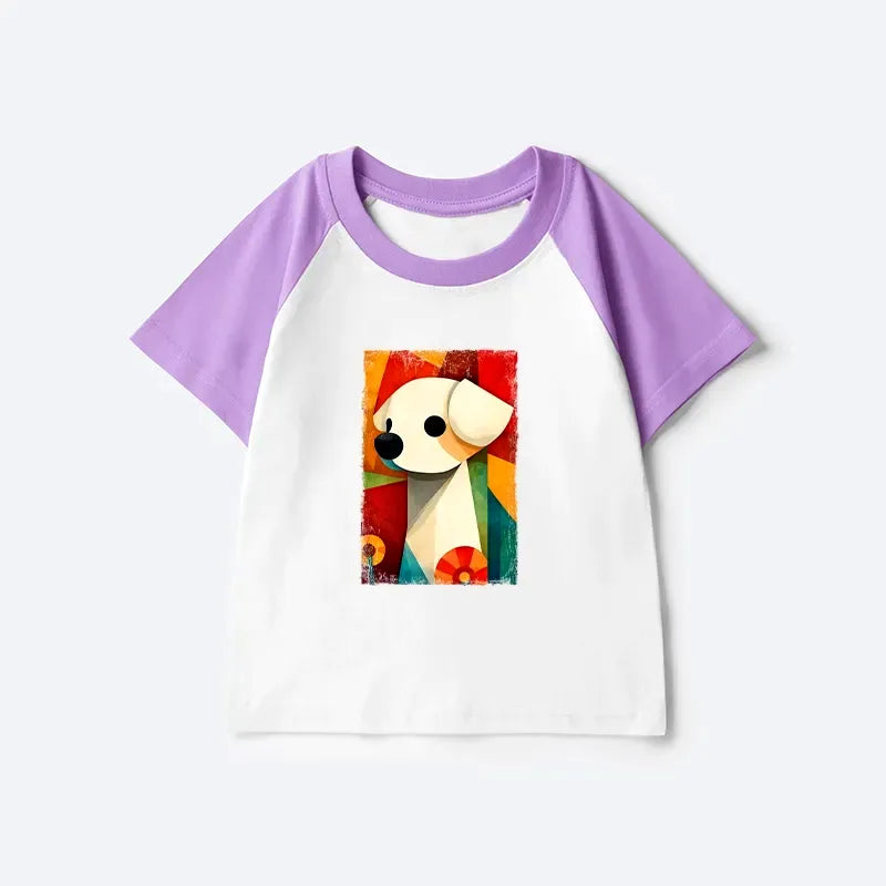Cute Puppy Art Unisex Kids Tee with Free Shipping