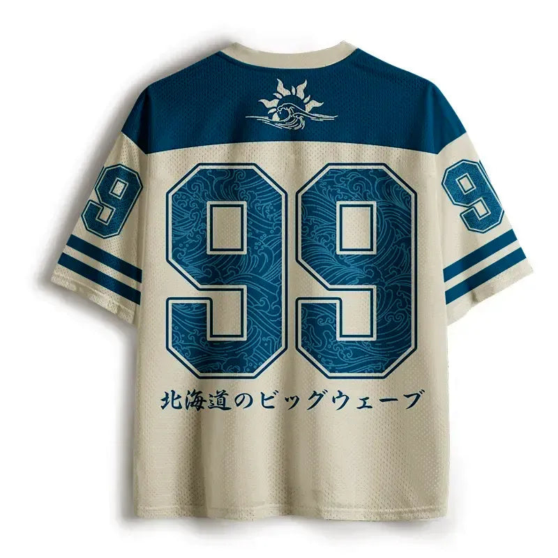 Trendy Japan Wave Mesh Jersey