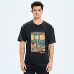 Japanese snow scene t-shirt for vacation