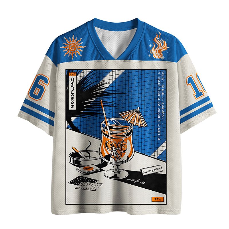 Kyoto Lion Mesh Jersey for Streetwear