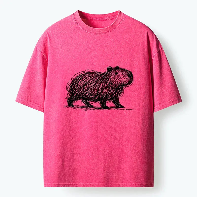 Minimalist Capybara T-Shirt for Daily Wear