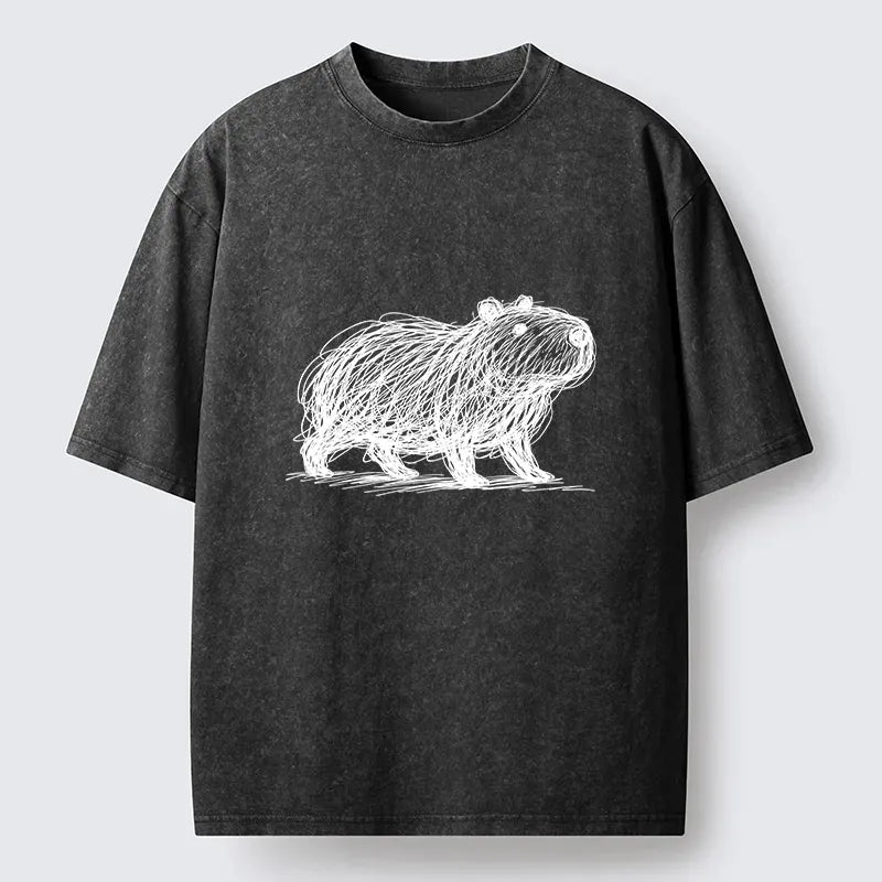 Minimalist Capybara T-Shirt for Daily Wear