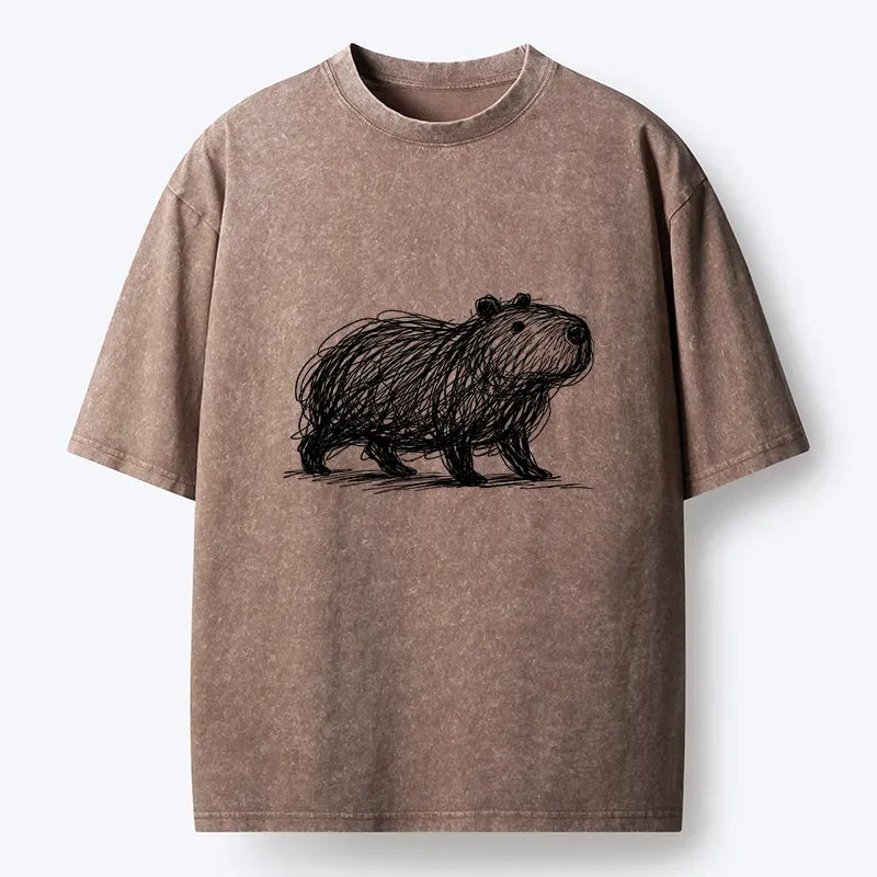 Minimalist Capybara T-Shirt for Daily Wear
