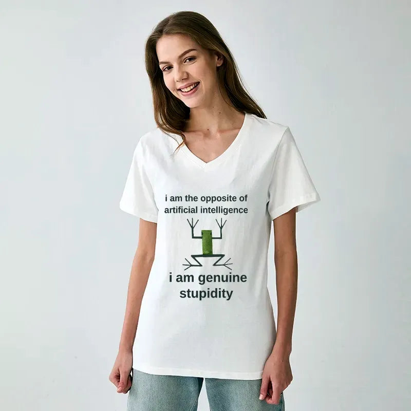 genuine stupidity frog shirt for casual vacation
