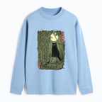 Black Cat Bamboo Forest Vintage Long Sleeve
