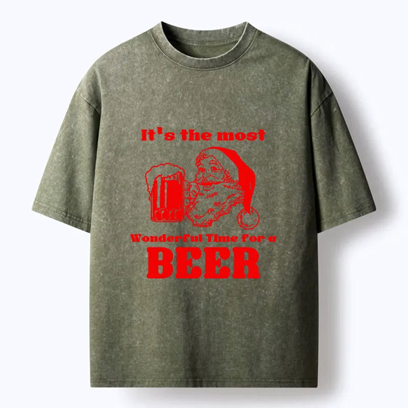 Kyoto-Lion Must-have Beers For Christmas Washed T-Shirt