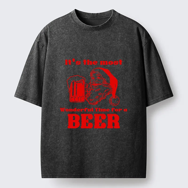 Kyoto-Lion Must-have Beers For Christmas Washed T-Shirt