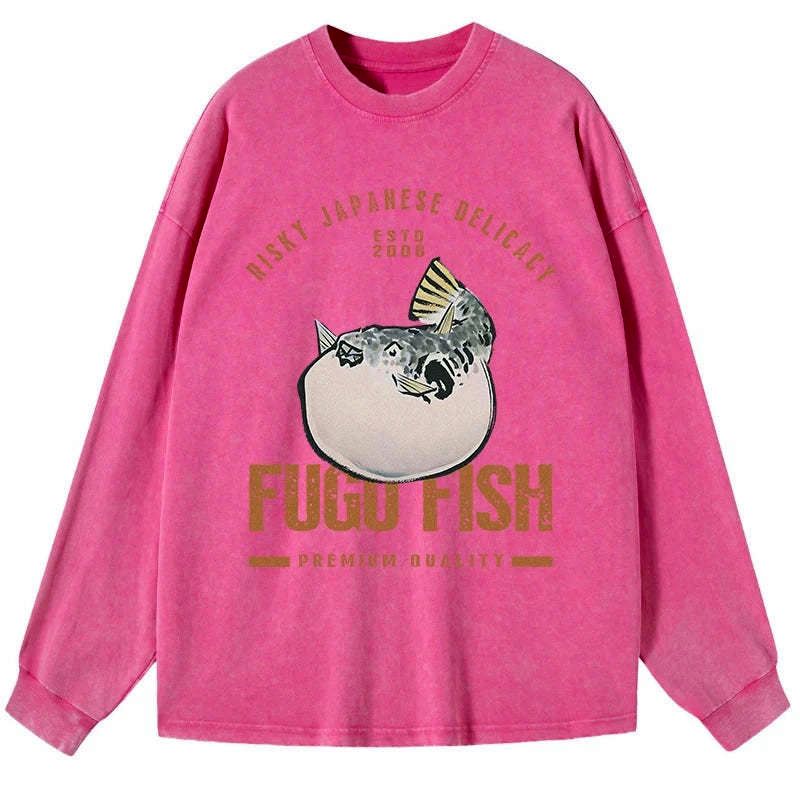 Japanese Fugu Fish Long Sleeve T-Shirt