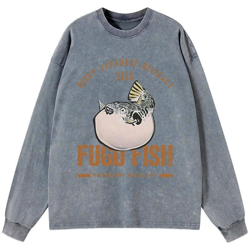 Japanese Fugu Fish Long Sleeve T-Shirt