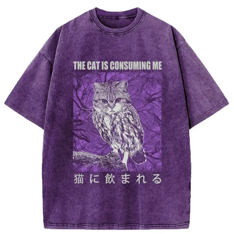 vintage washed cat t-shirt gift idea