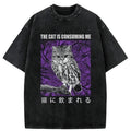 Kyoto-Lion The Cat Is Consuming Me Washed T-Shirt