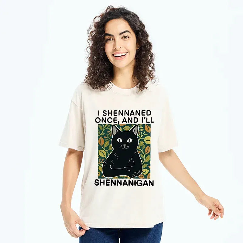 Japanese Vintage Washed Cat T-Shirt