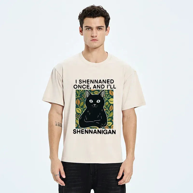 Kyoto-Lion The Lying Cat Washed T-Shirt