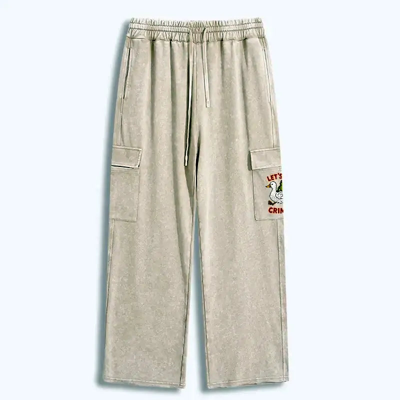 Kyoto-Lion Frog Ready To Commit Crime Washed Utility Sweatpants