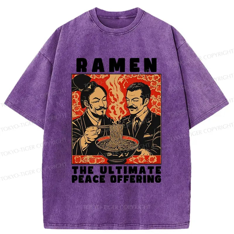 Japanese Lion Washed T-Shirt Free Shipping