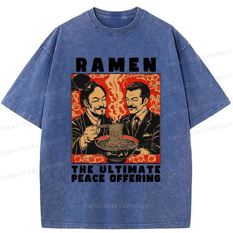 Japanese Lion Washed T-Shirt Free Shipping