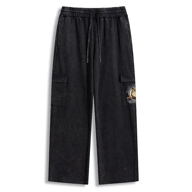 Kyoto-Lion Overthink Master Owl Washed Utility Sweatpants