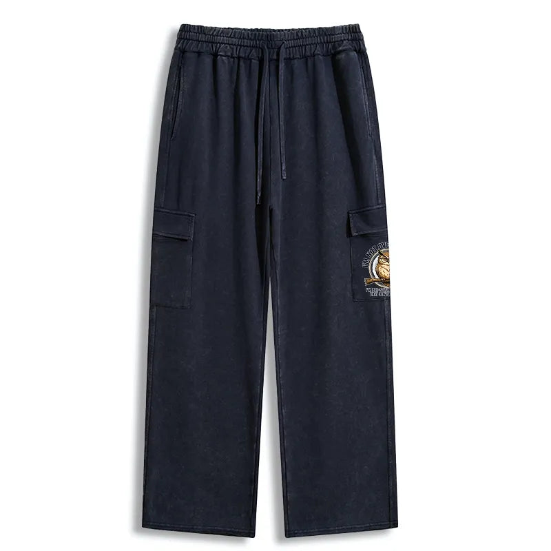Kyoto-Lion Overthink Master Owl Washed Utility Sweatpants