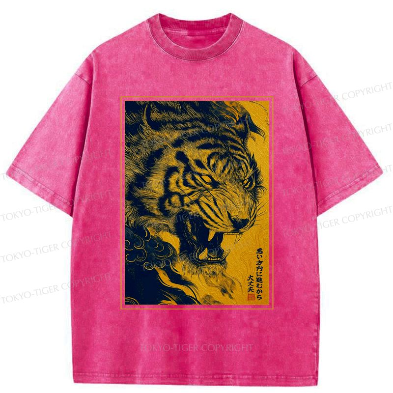 Funny Tiger Ukiyo-e T-Shirt for Daily Wear