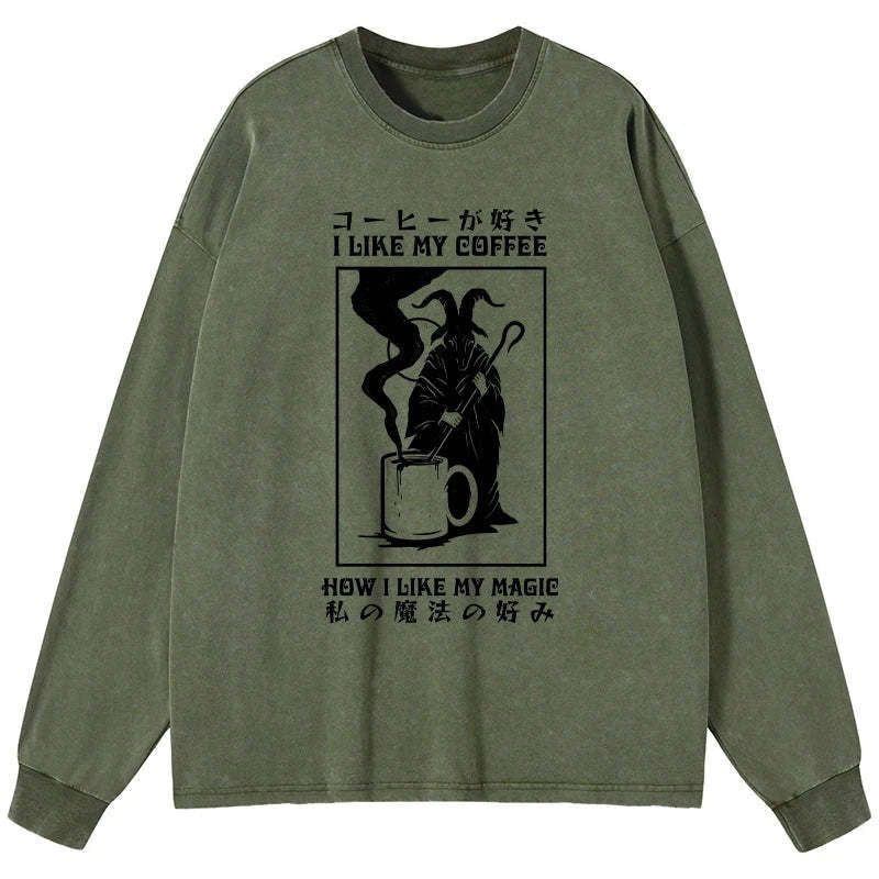 japanese vintage coffee long sleeve t-shirt