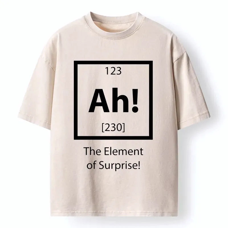 Kyoto-Lion Surprise Element Joyful Meme Washed T-Shirt