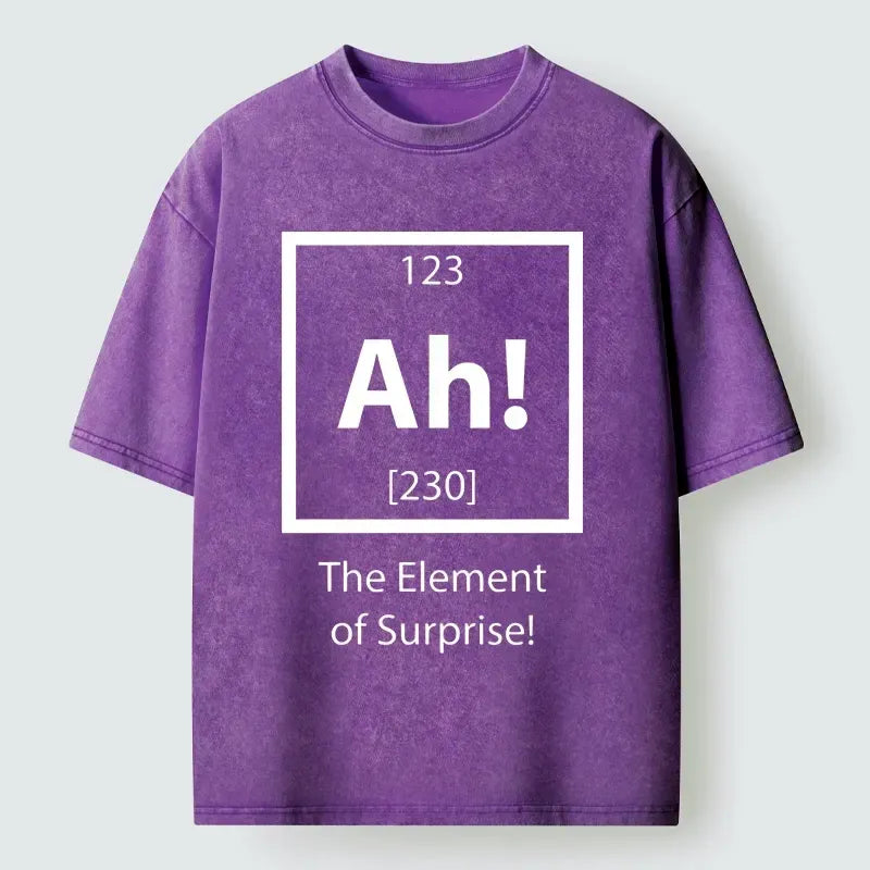 Kyoto-Lion Surprise Element Joyful Meme Washed T-Shirt
