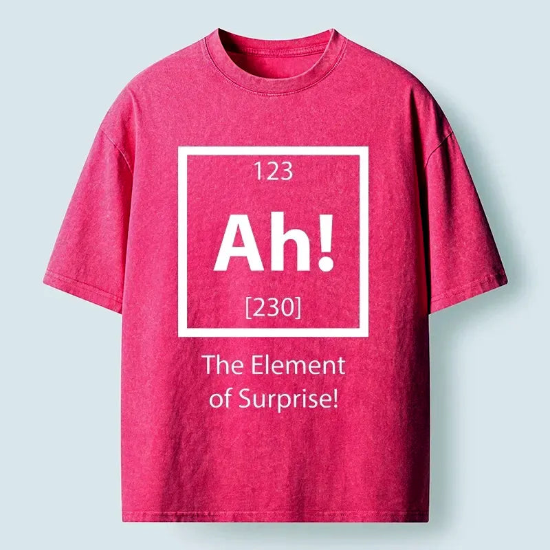 Kyoto-Lion Surprise Element Joyful Meme Washed T-Shirt