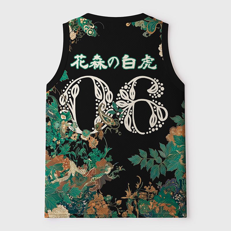 Japanese White Tiger Mesh Tank Top