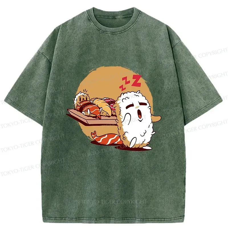 Kyoto-Lion Sleepwalking Sushi Washed T-Shirt