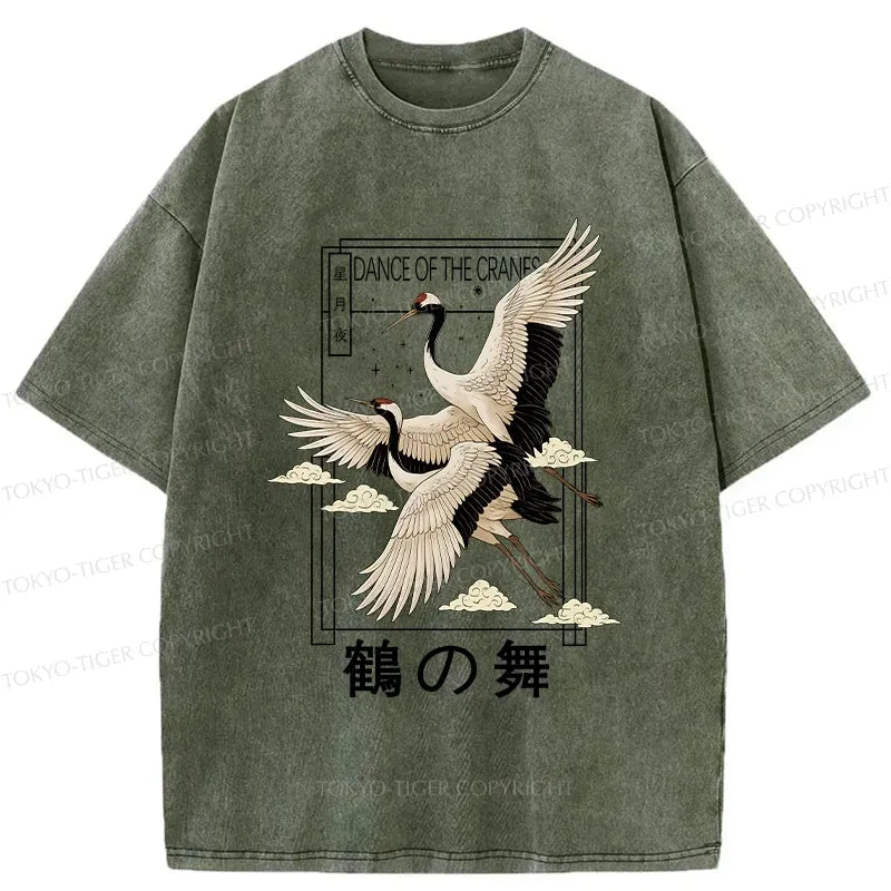kyoto lion dance crane tee for summer vacation