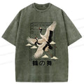 kyoto lion dance crane tee for summer vacation