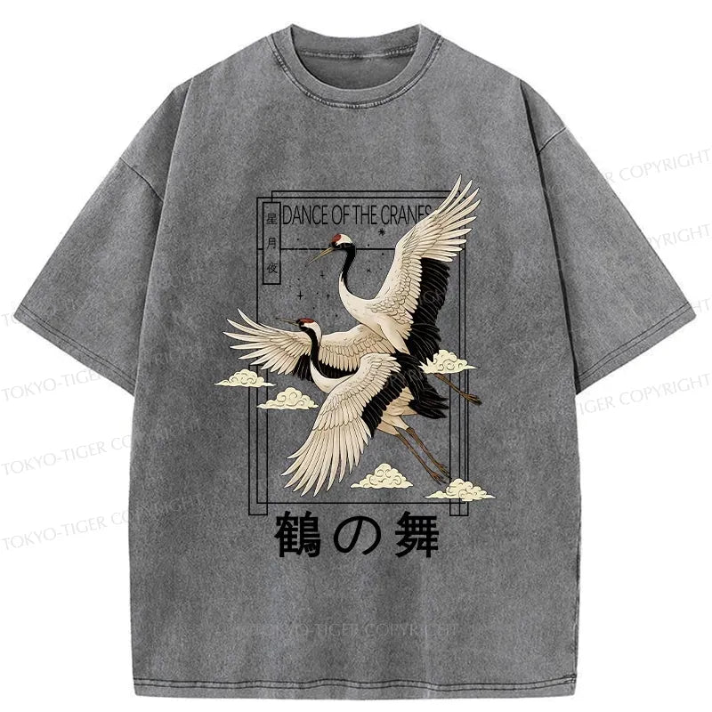 Kyoto-Lion Dance Of The Cranes Washed T-Shirt