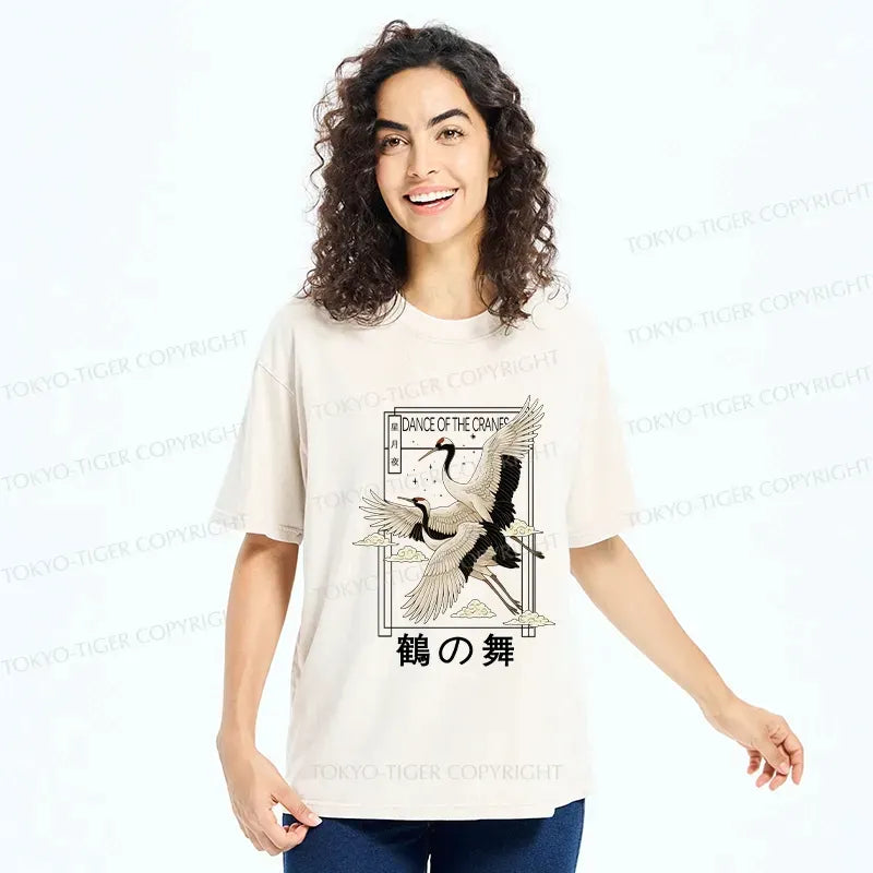 kyoto lion dance crane tee for summer vacation