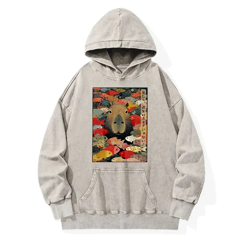 Kyoto-Lion Am I Too Lovable? Washed Hoodie