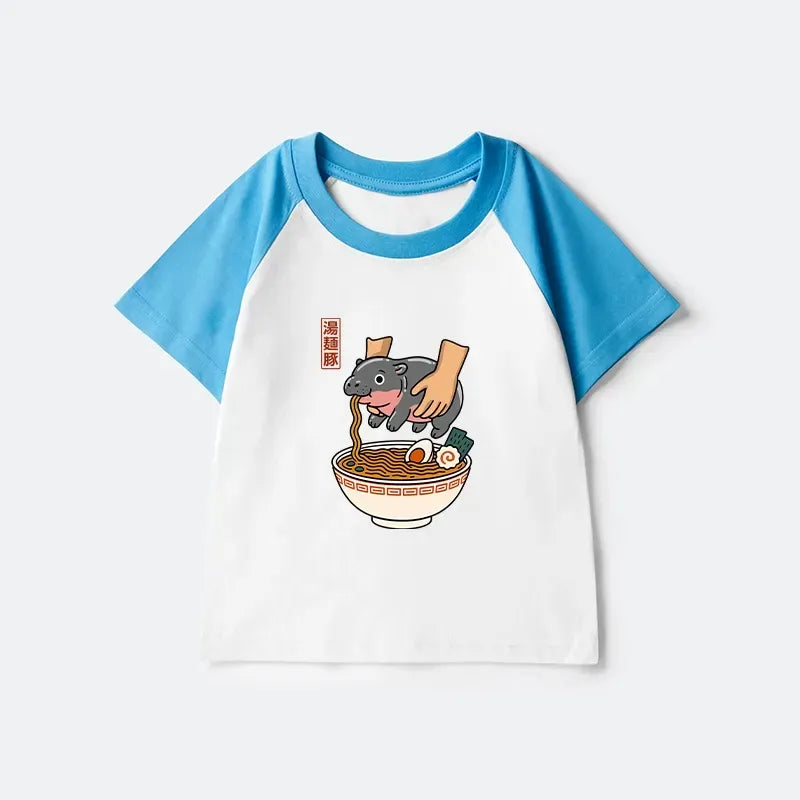 Kyoto-Lion Noodles Got Me Kids Raglan T-shirt