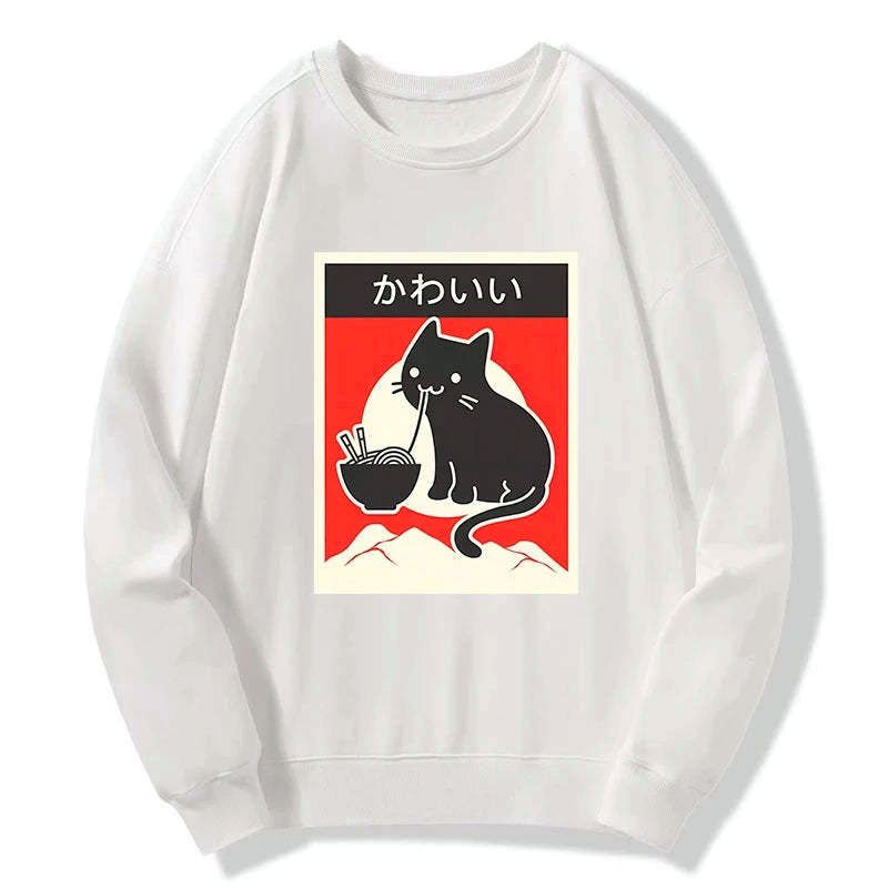 Japanese Cat Sweatshirt for Anime Convention