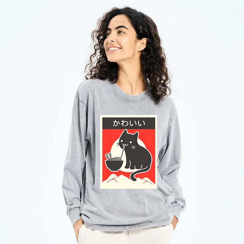 Japanese Cat Sweatshirt for Anime Convention