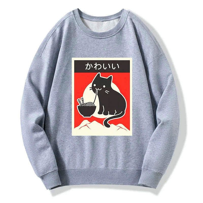 Japanese Cat Sweatshirt for Anime Convention