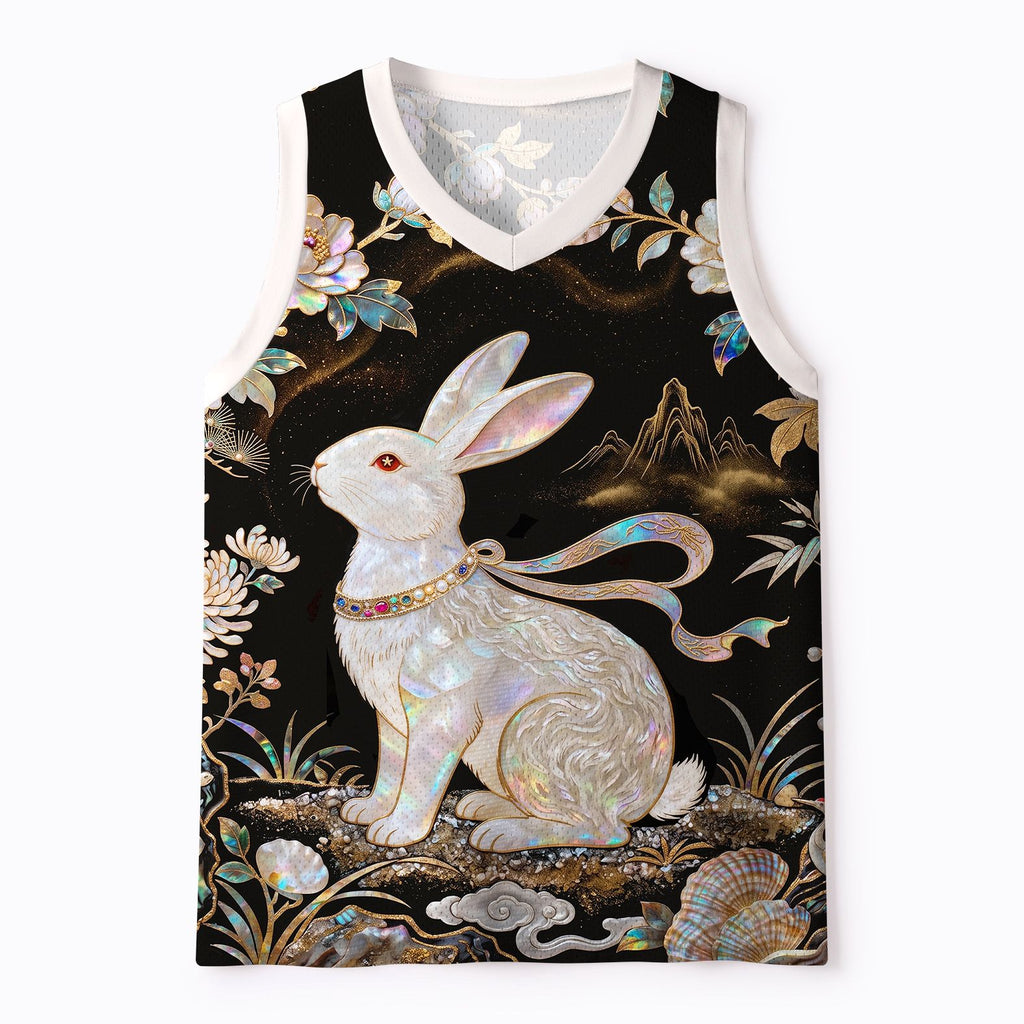 Kyoto-Lion Sleepless Floral Bunny Mesh Tank Top