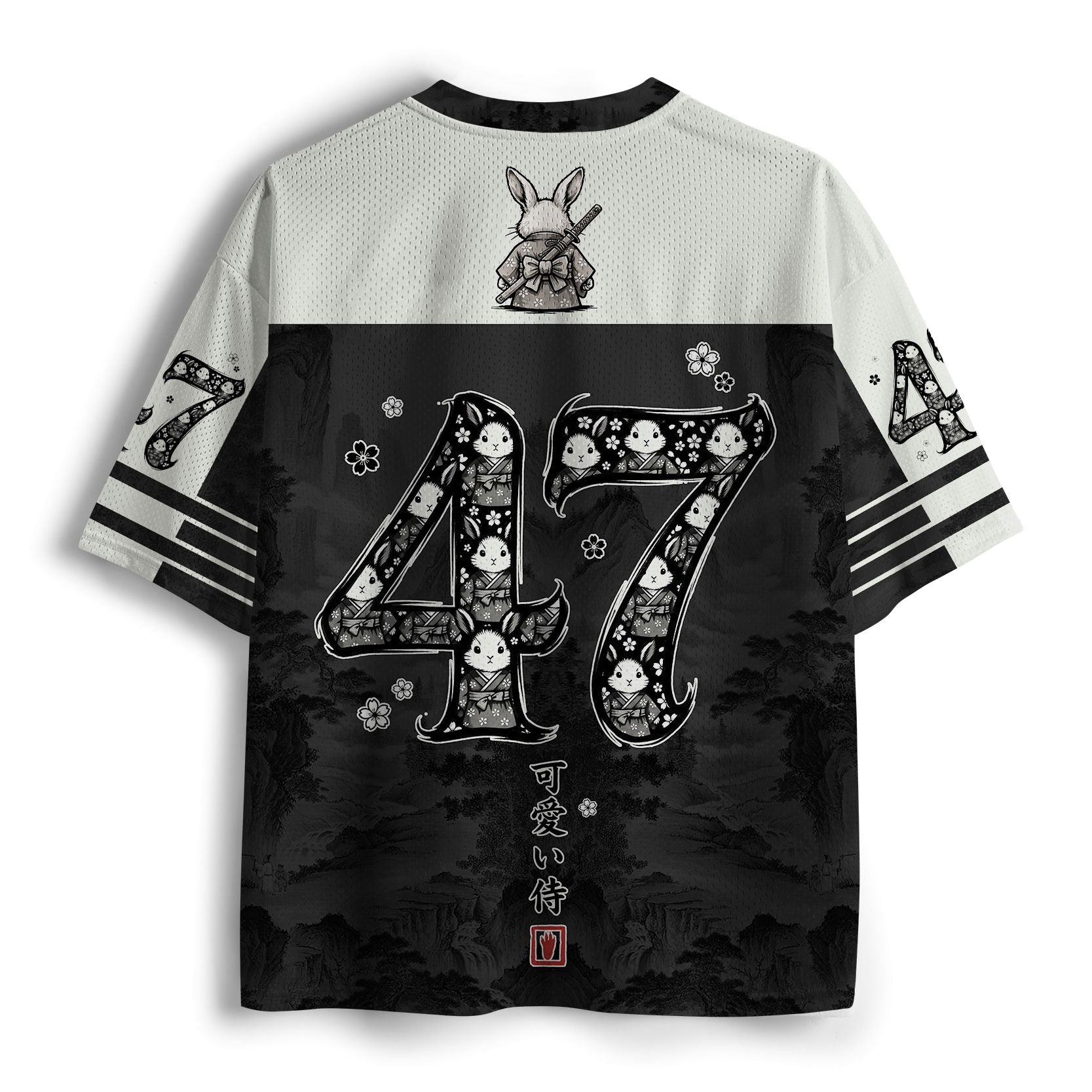 Kyoto-Lion Ink Painting Samurai Rabbit Mesh Jersey