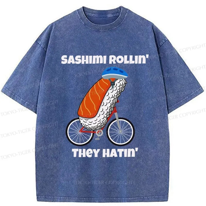 Kyoto-Lion Washed T-Shirt for Streetwear