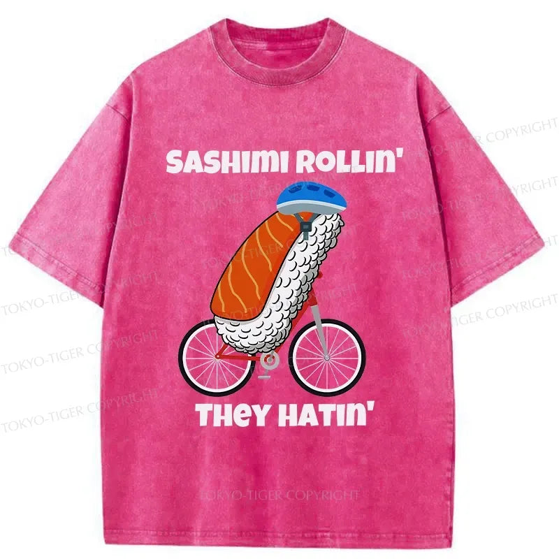 Kyoto-Lion Washed T-Shirt for Streetwear