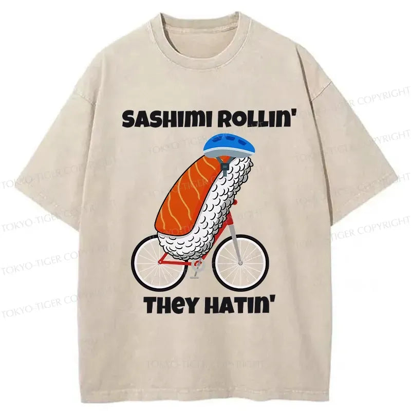 Kyoto-Lion Sashimi Rollin' They Hatin' Washed T-Shirt