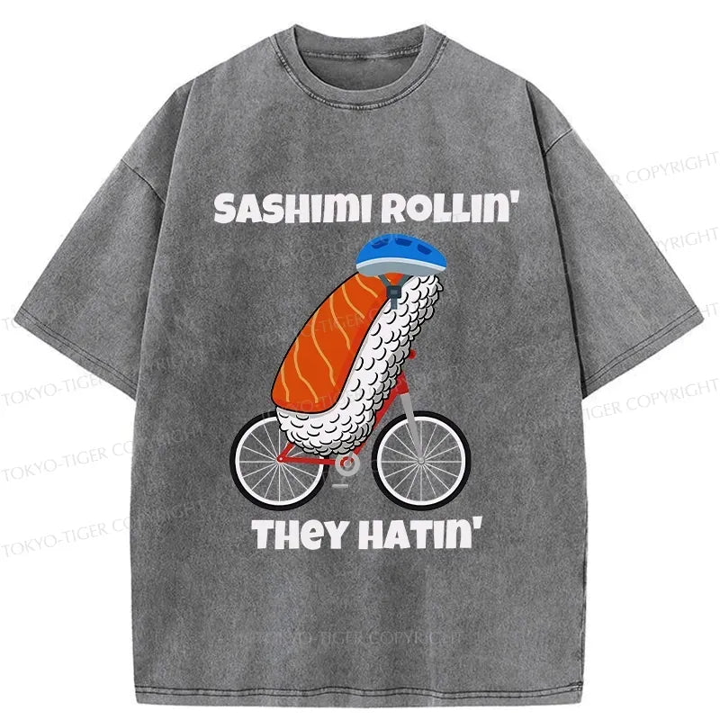 Kyoto-Lion Washed T-Shirt for Streetwear