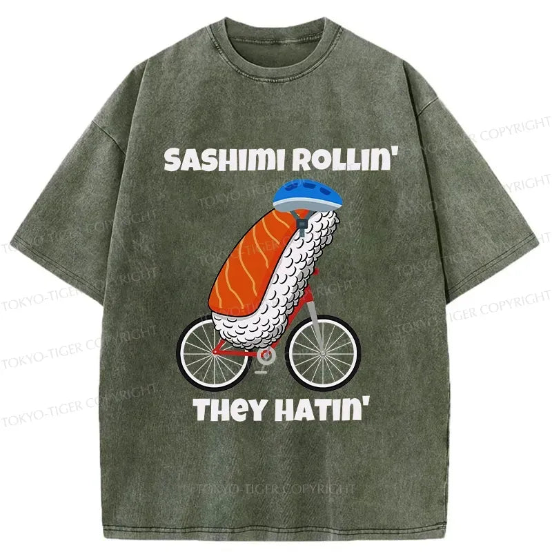Kyoto-Lion Washed T-Shirt for Streetwear