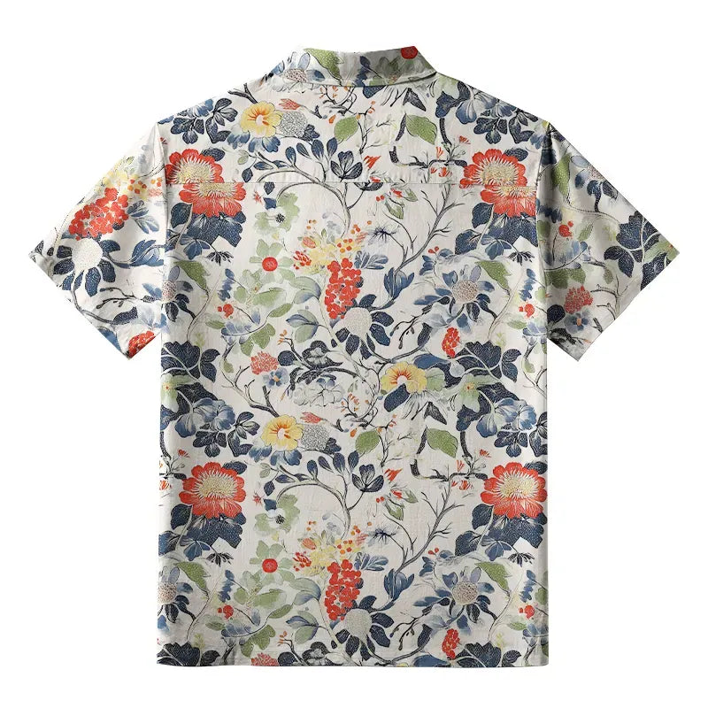 Kyoto-Lion Petal Bloom Aloha Hawaiian Shirt