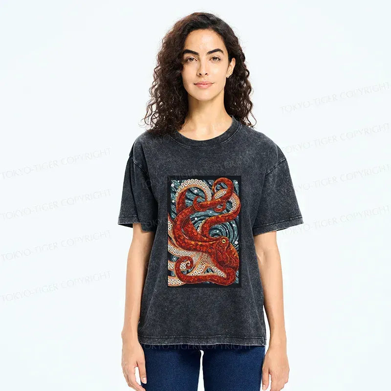 Unisex Soft Cotton Octopus Tee for Daily Wear